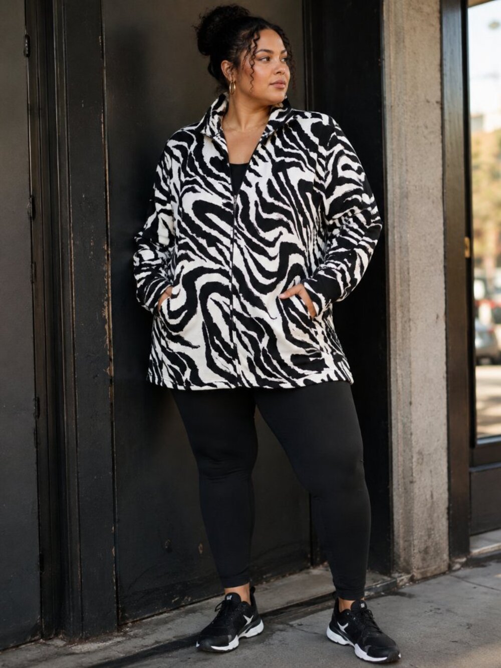 *Ac-tiv-ology soft Lightweight jacket W/ Full Frontal Zip Women Size‎ 1X